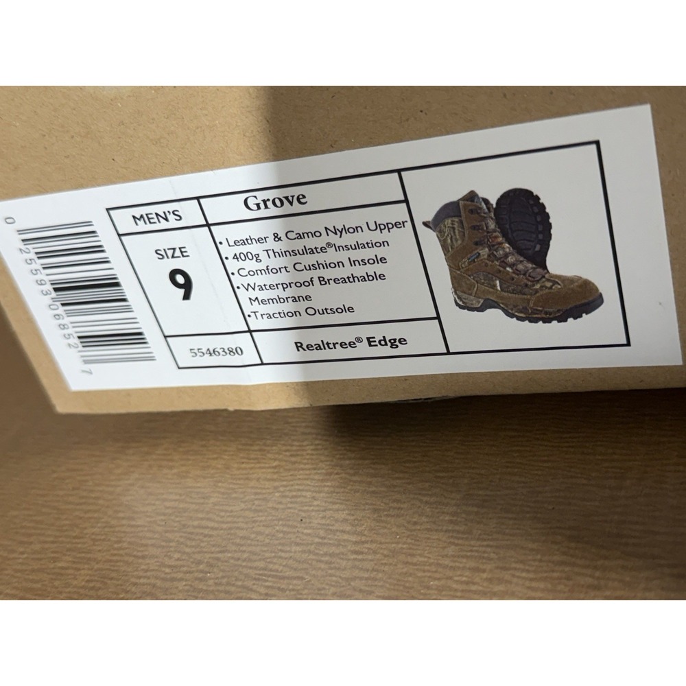 Itasca Mens Size 9Brown Leather Thinsulate Insulated Boots Brand New Grove - Picture 3 of 8